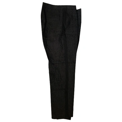 Pre-owned Allsaints Cloth Chino Pants In Black