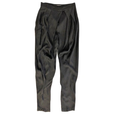 Pre-owned Balmain Carot Pants In Black