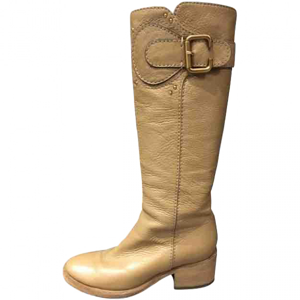 chloé boots beige