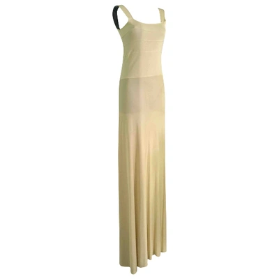 Pre-owned Krizia Maxi Dress In Yellow