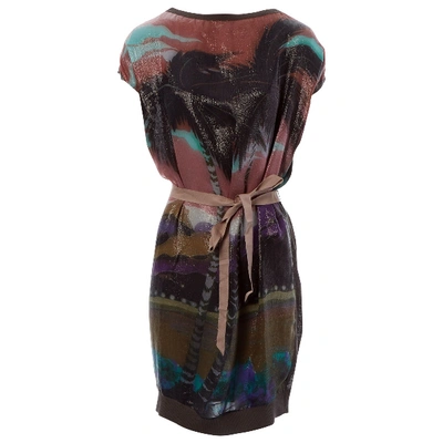 Pre-owned Lanvin Linen Mid-length Dress In Multicolour
