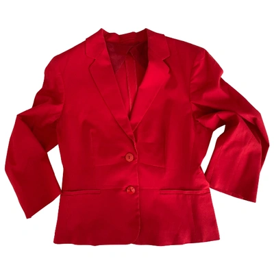Pre-owned Max Mara Red Viscose Jacket