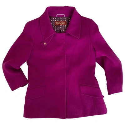 Pre-owned Max Mara Wool Blazer In Purple