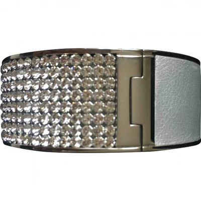 Pre-owned Swarovski Crystal Bracelet In Silver