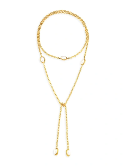 Sylvia Toledano Women's Cravette 22k Yellow Goldplated & Cultured Freshwater Pearl Necklace In Yellow Goldtone
