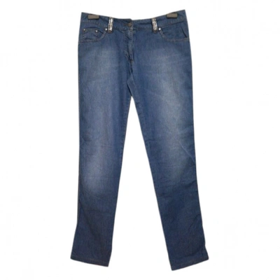 Pre-owned Daniele Alessandrini Straight Pants In Blue