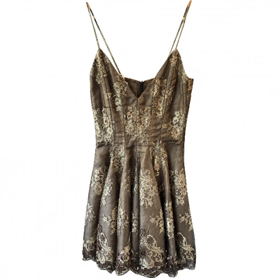 Pre-owned Maria Grachvogel Silk Mid-length Dress In Brown