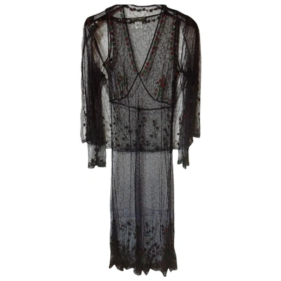 Pre-owned Collette Dinnigan Maxi Dress In Black