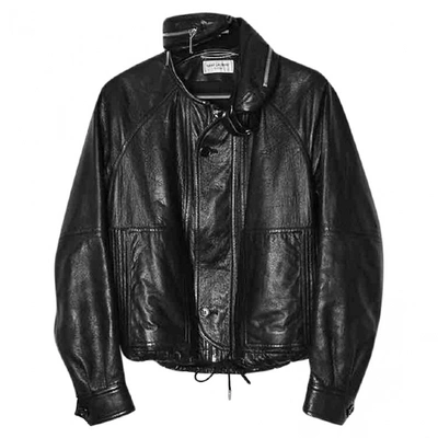 Pre-owned Saint Laurent Black Leather Jackets