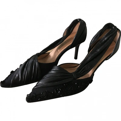Pre-owned Loewe Black Leather Heels