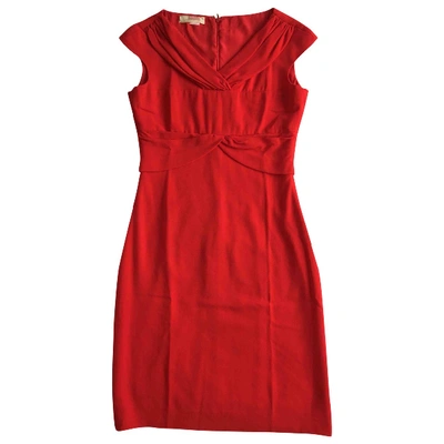 Pre-owned Valentino Wool Mid-length Dress In Red