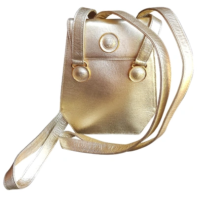 Pre-owned Versace Gold Leather Handbag