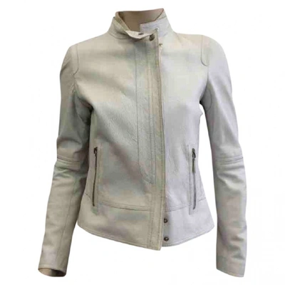 Pre-owned Gucci Leather Jacket In White