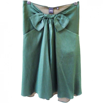 Pre-owned Aspesi Silk Mid-length Skirt In Green