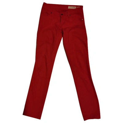 Pre-owned Sass & Bide Straight Jeans In Red