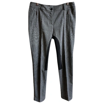 Pre-owned Max Mara Trousers In Grey