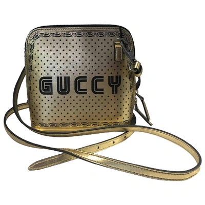 Pre-owned Gucci Guccy Minibag Gold Leather Handbag