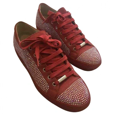 Pre-owned Le Silla Glitter Trainers In Red