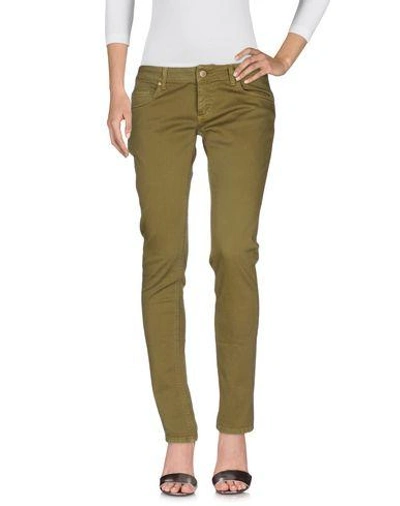 Dondup Denim Pants In Military Green