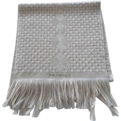 Pre-owned Pringle Of Scotland Wool Scarf In Beige