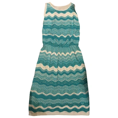 Pre-owned M Missoni Mid-length Dress In Turquoise
