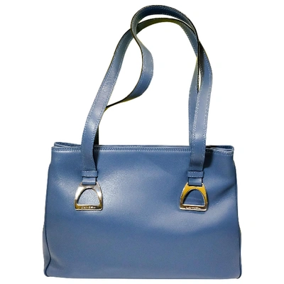 Pre-owned Lancel Leather Handbag In Blue
