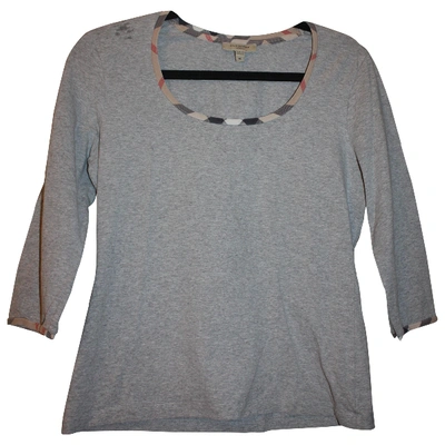 Pre-owned Burberry Grey Cotton Top