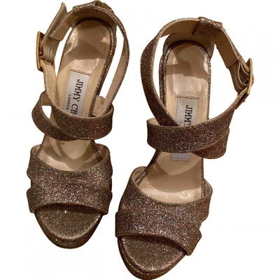 Pre-owned Jimmy Choo Glitter Sandals In Multicolour