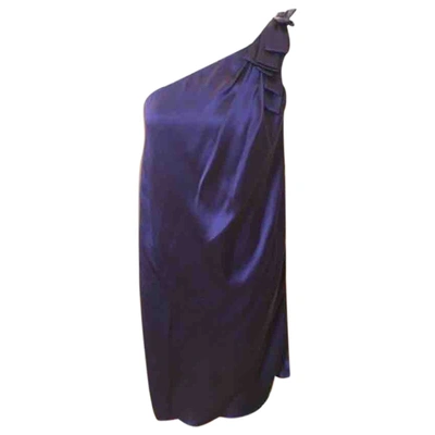 Pre-owned Tara Jarmon Silk Dress In Purple