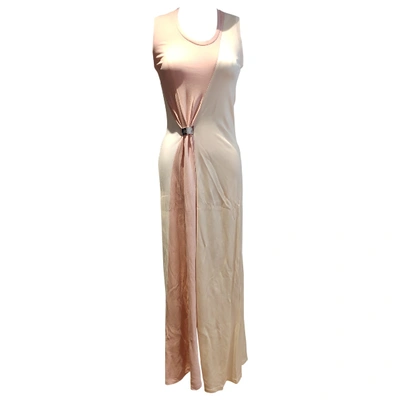 Pre-owned Louis Vuitton Maxi Dress In Beige