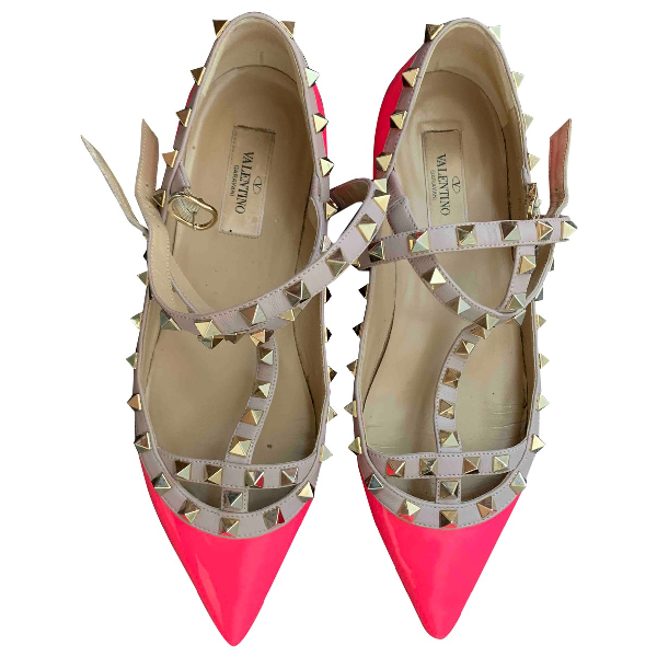 pink valentino rockstud flats