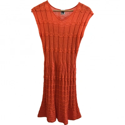 Pre-owned M Missoni Wool Mini Dress In Orange