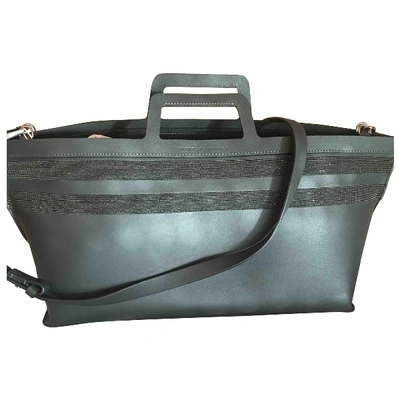 Pre-owned Brunello Cucinelli Grey Leather Handbag