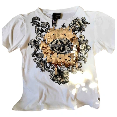 Pre-owned Just Cavalli White Cotton Top