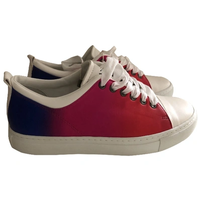 Pre-owned Lanvin Leather Trainers In Multicolour