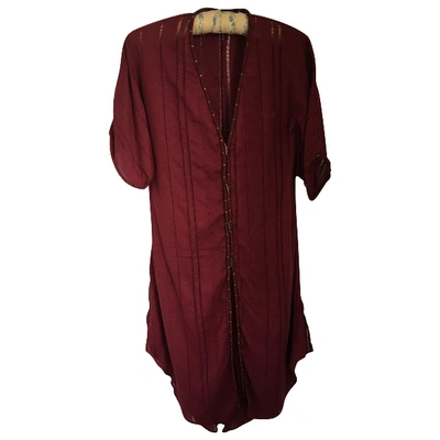 Pre-owned Vix Paula Hermanny Mid-length Dress In Burgundy