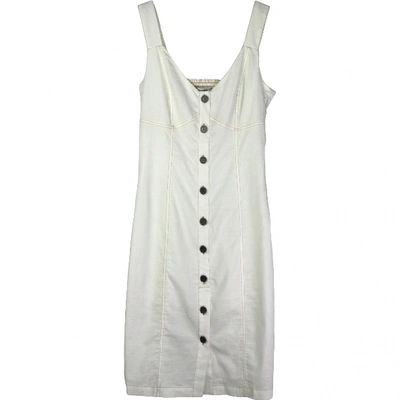 Pre-owned Gestuz Mid-length Dress In White