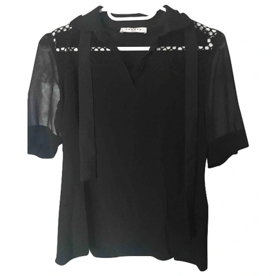 Pre-owned Sandro Black Viscose Top