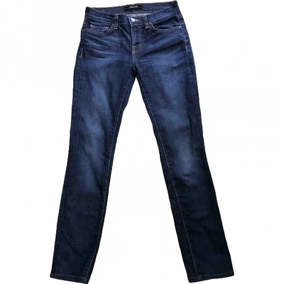 Pre-owned J Brand Straight Jeans In Navy