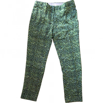Pre-owned Mauro Grifoni Straight Pants In Green
