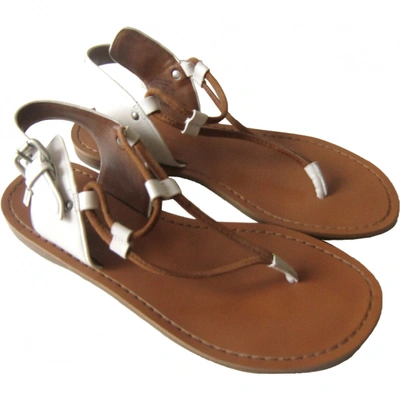 Pre-owned Coach Leather Sandal In Multicolour