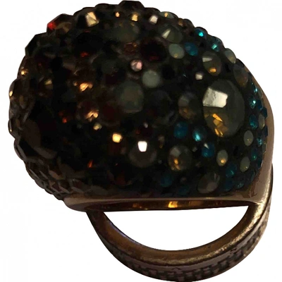 Pre-owned Swarovski Crystal Ring In Multicolour