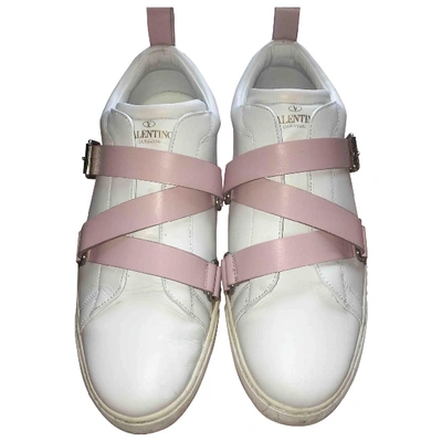 Pre-owned Valentino Garavani Heroes Vltn White Leather Trainers