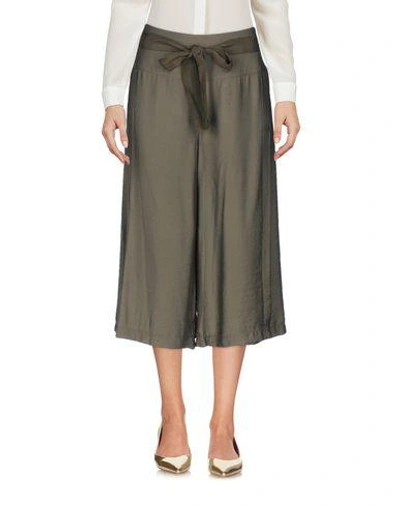 Intropia Cropped Pants & Culottes In Military Green