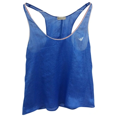 Pre-owned Emporio Armani Silk Vest In Blue