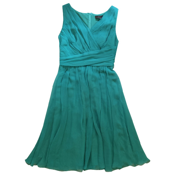 Pre-owned Max Mara Green Silk Dress | ModeSens