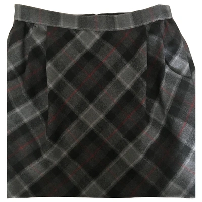 Pre-owned Dolce & Gabbana Wool Mini Skirt In Grey