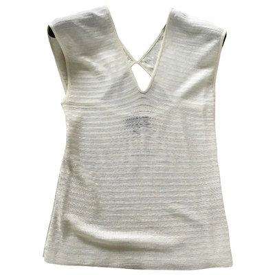 Pre-owned Emporio Armani White Cotton Top