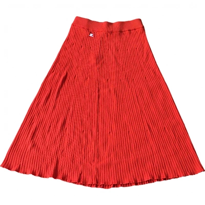 Pre-owned Courrèges Mid-length Skirt In Orange