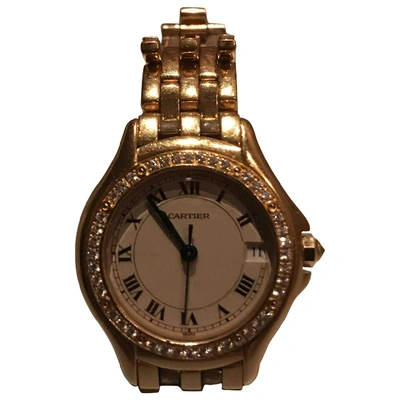 Pre-owned Cartier Cougar Yellow Gold Watch